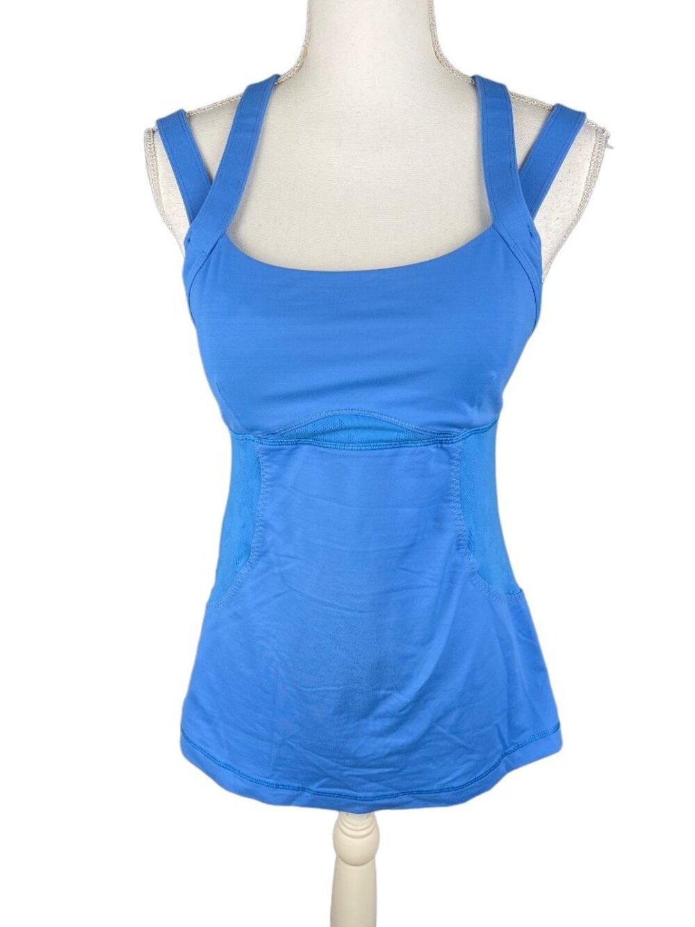 Lululemon Chaturanga Tank Size 8 Zip Pocket Shelf Bra Workout Yoga Stretch